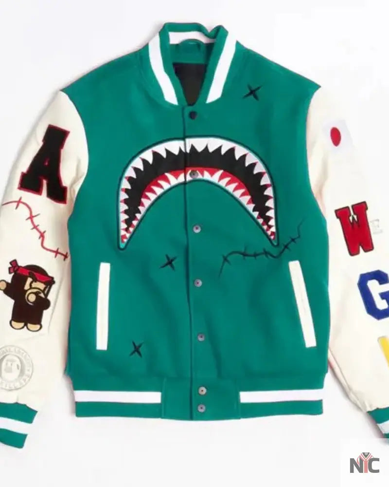 Robert Phillipe We Killed Ape Blue And White Varsity Jacket NYC Jackets