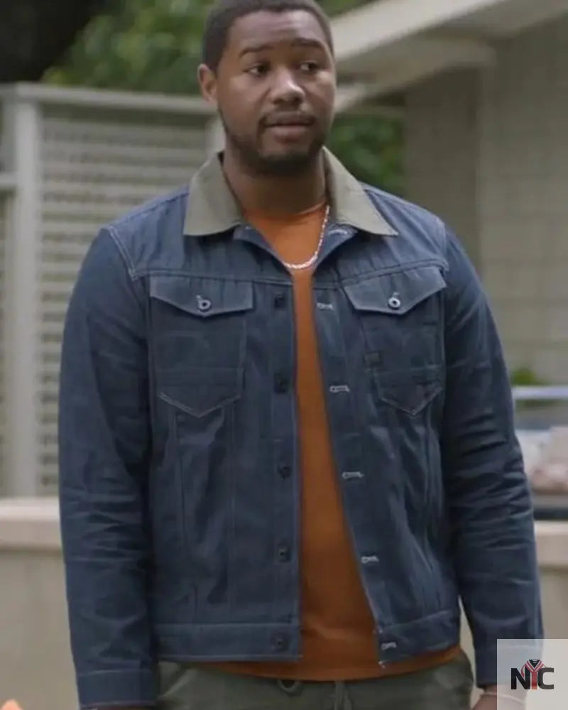 Sean Shrinking Blue Cotton Jacket NYC Jackets