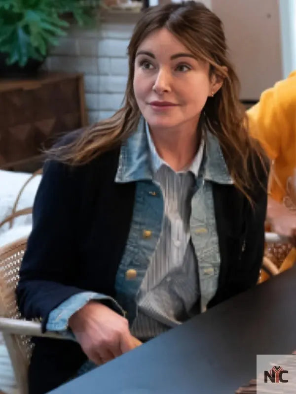 Shrinking S02 Christa Miller Denim Trim Blazer NYC Jackets