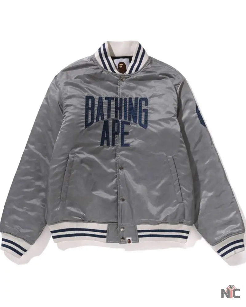 Solid Camo NYC Logo Nylon Varsity Jacket NYC Jackets