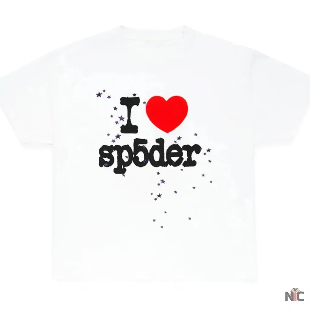 Sp5der I Heart SP5DER White Tee NYC Jackets