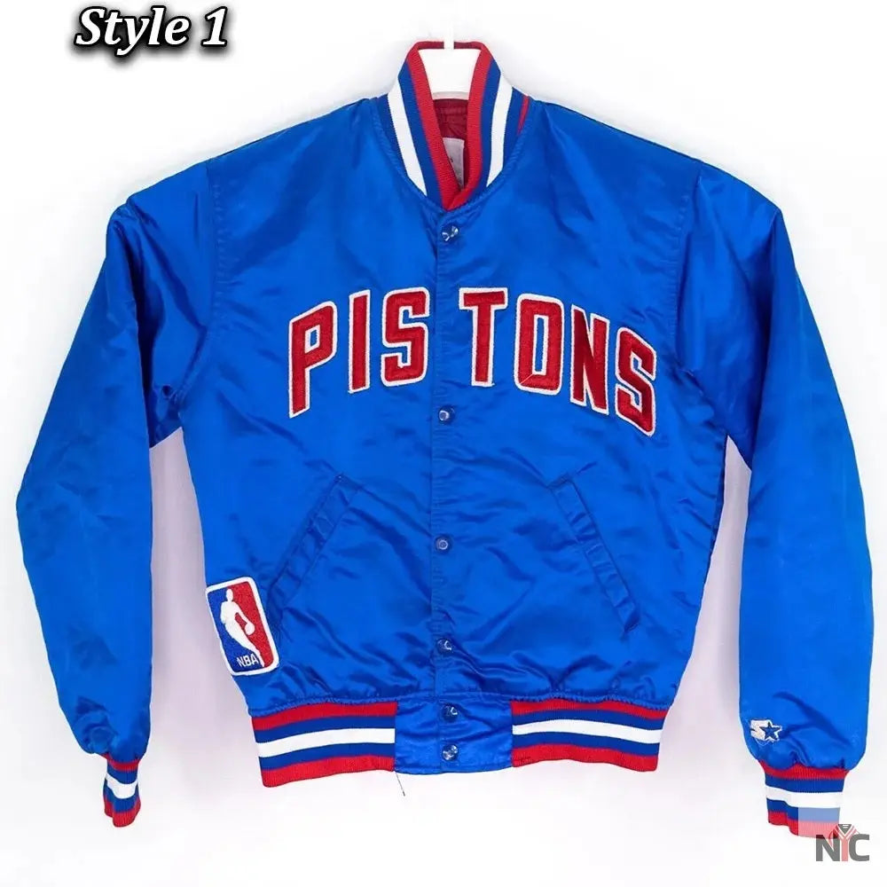 Starter 90’s NBA Detroit Pistons Blue Jacket. NYC Jackets