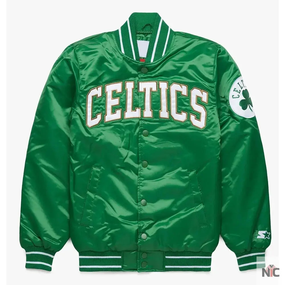 Starter Boston Celtics Green Satin Jacket NYC Jackets