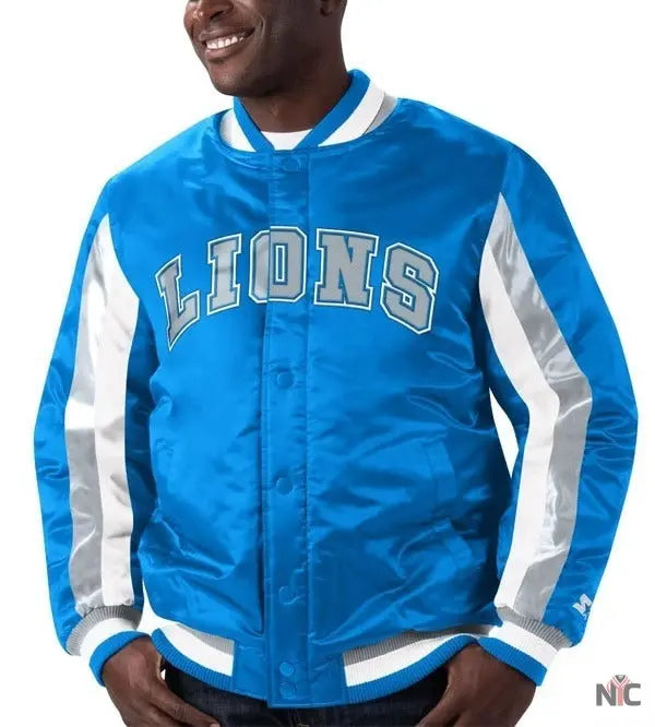 Starter Detroit Lions Stripe Jacket NYC Jackets