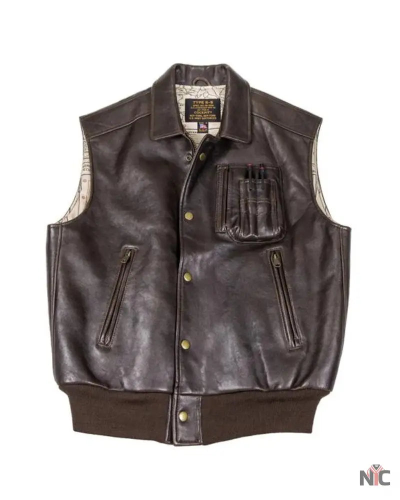 Stearman Leather Vest NYC Jackets