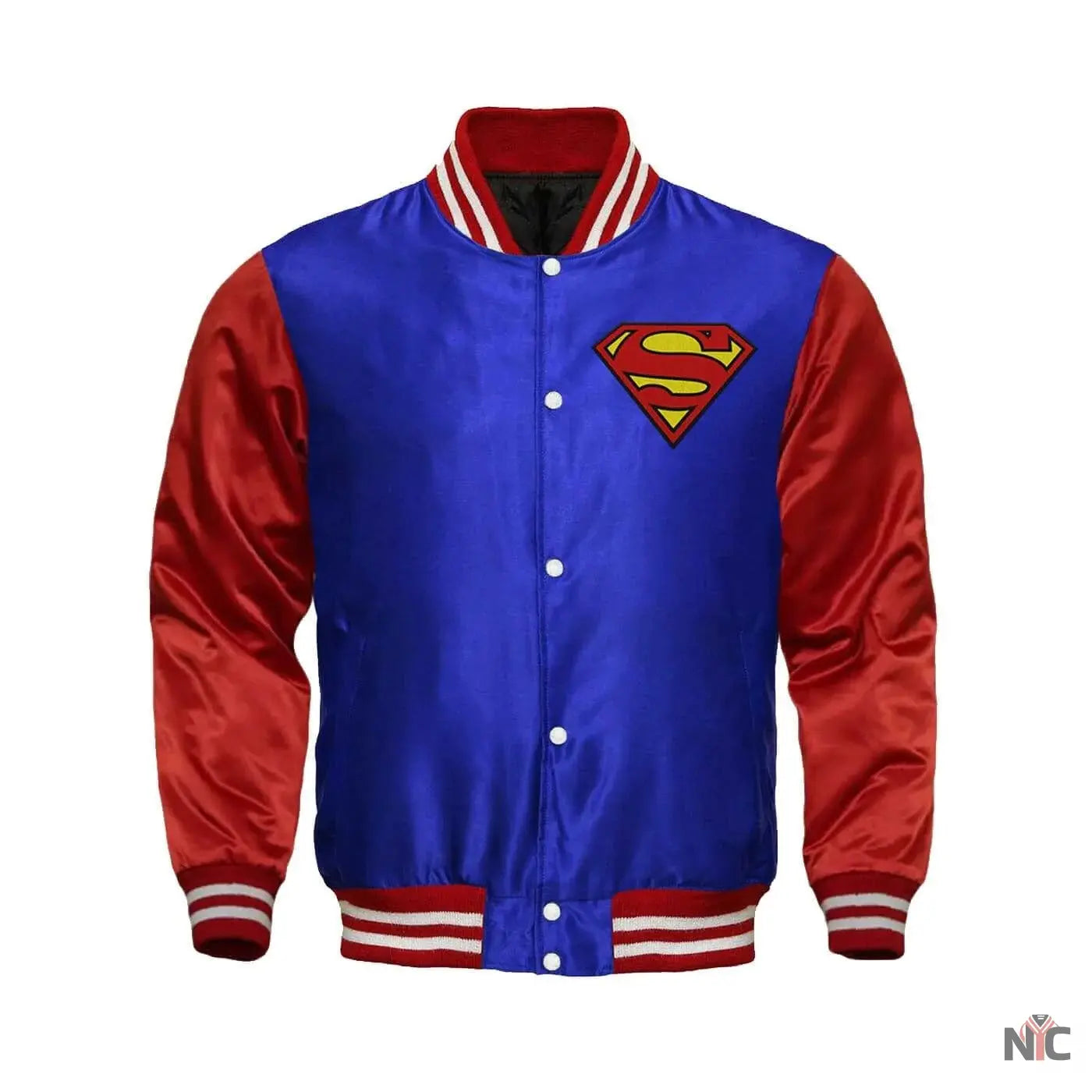 Superman Satin Varsity Jacket NYC Jackets