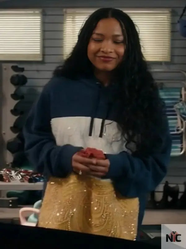 The Equalizer S5 Laya DeLeon Hayes Color Blocked Hoodie NYC Jackets