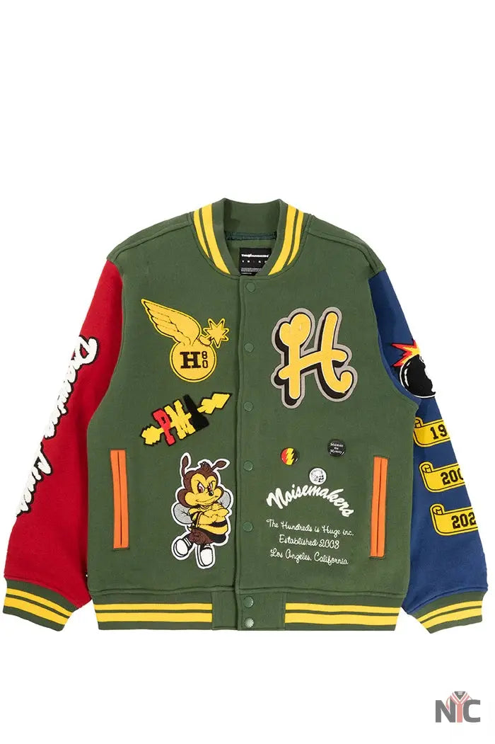 The Hundreds Bridge Burners Forest Green Letterman Jacket NYC Jackets