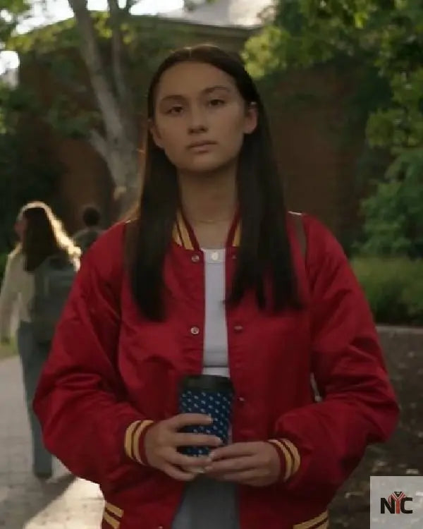 The Summer I Turned Pretty Lola Tung Red Letterman Jacket NYC Jackets
