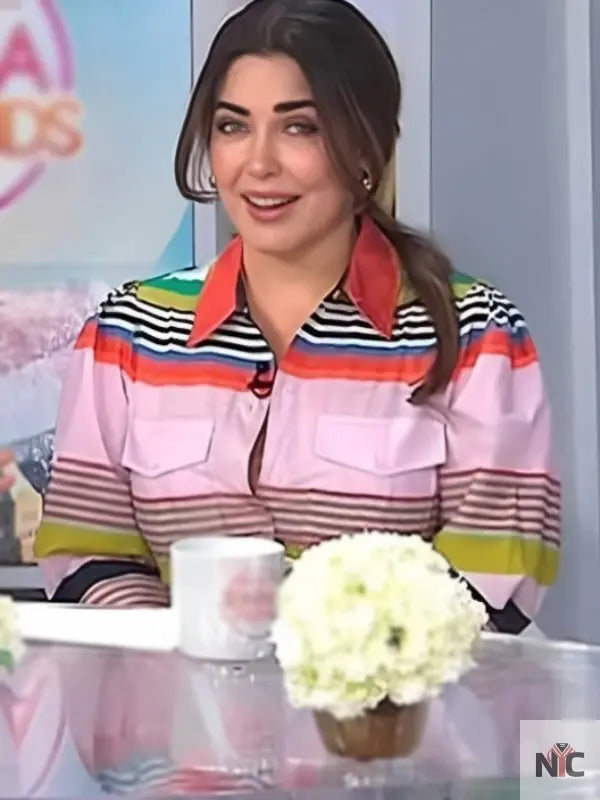 The Today Show 2025 Bobbie Thomas Striped Shirt Dress NYC Jackets