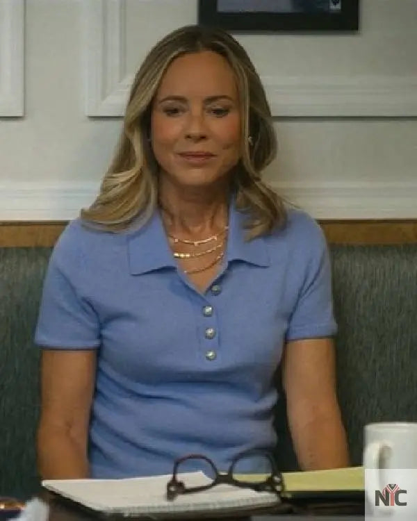 The Waterfront S01 Mae Buckley Blue Polo Top NYC Jackets