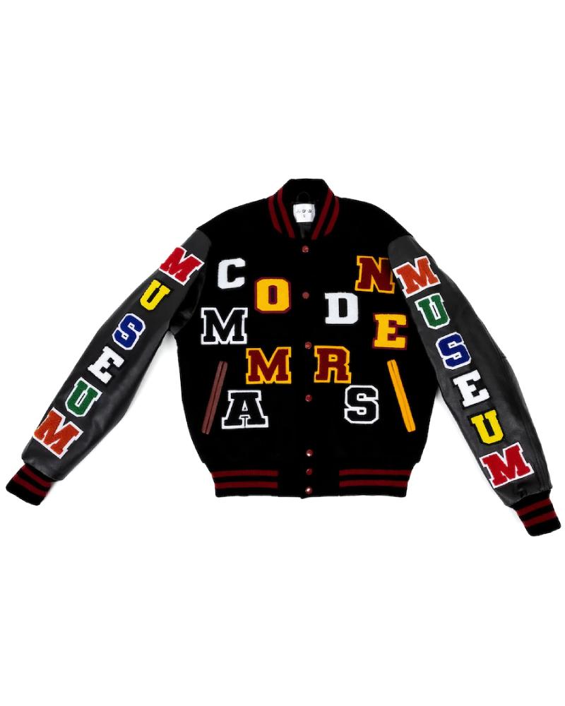 The Museum Black Washington Commanders Wool & Leather Full Snap Varsity Jacket