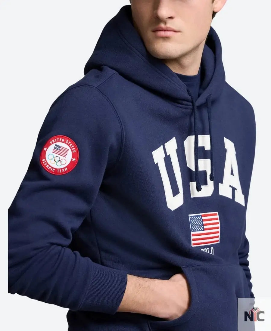 USA MyCountry Vintage Premium Hoodie Navy - NYC Jackets