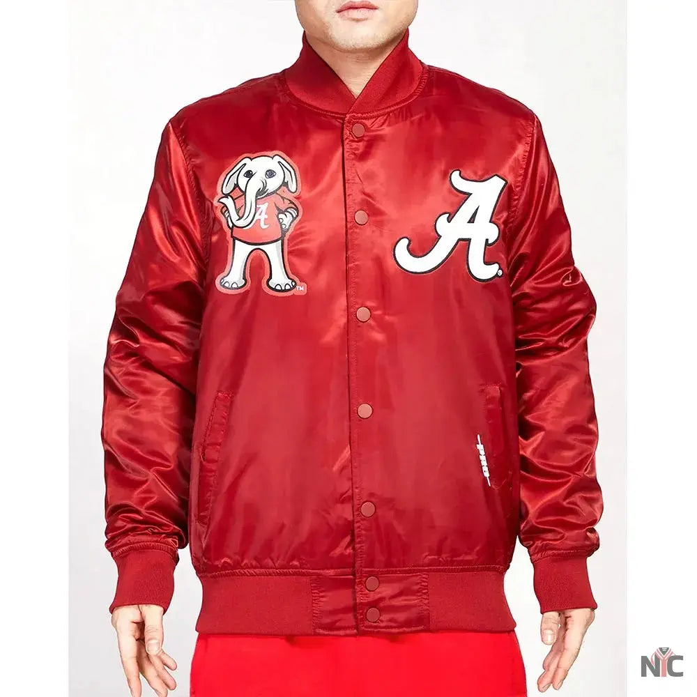 University of Alabama Classic Red Satin Jacket NYC Jackets