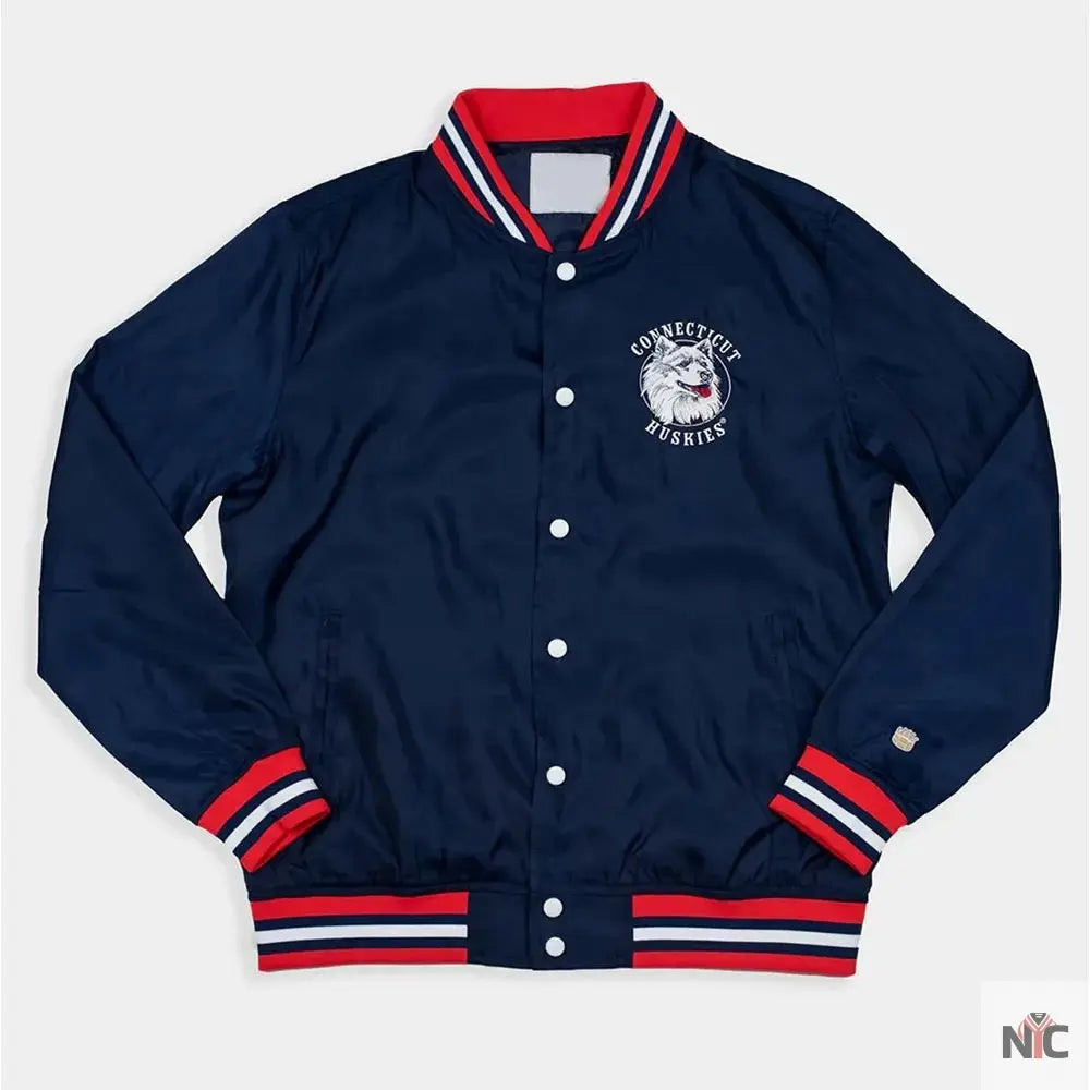 University of Connecticut Script Bomber Jacket NYC Jackets