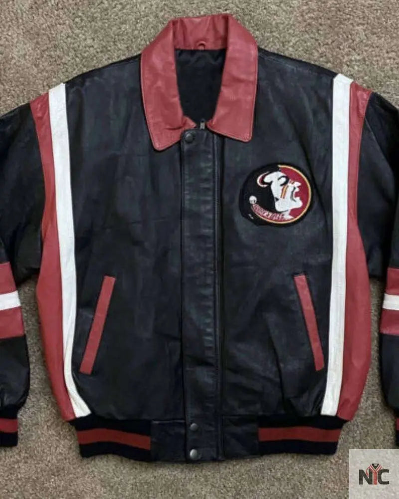 Vintage Florida State Seminoles Leather Jacket NYC Jackets