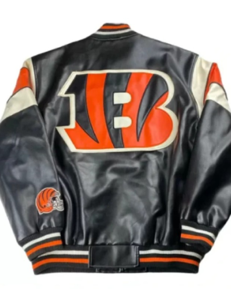Vintage NFL Cincinnati Bengals Football Leather Jacket