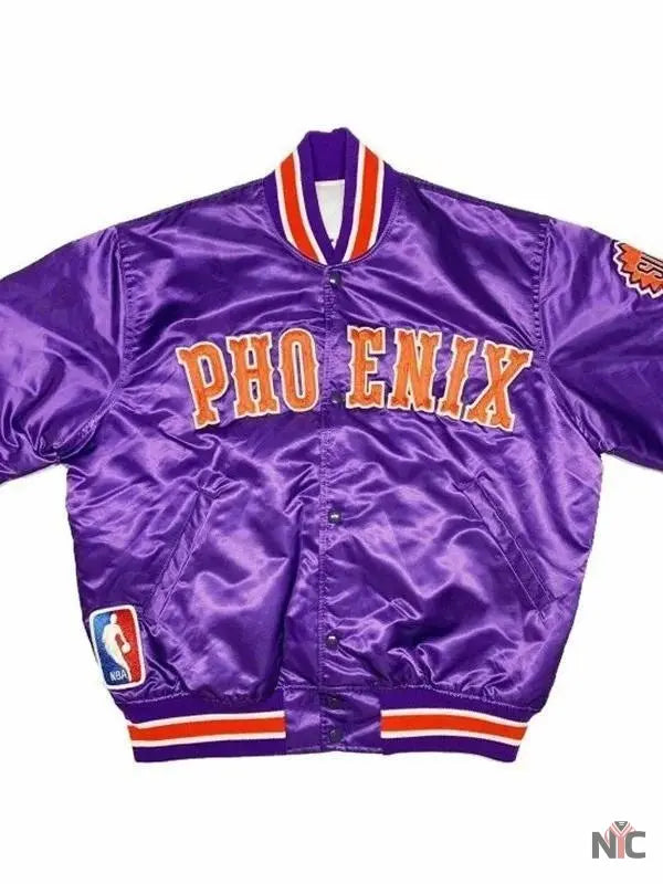 Vtg Rare NBA Phoenix Suns Starter Satin Jacket NYC Jackets