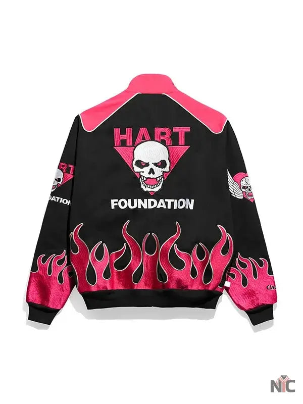 WWE The Hart Foundation Racing Jacket NYC Jackets