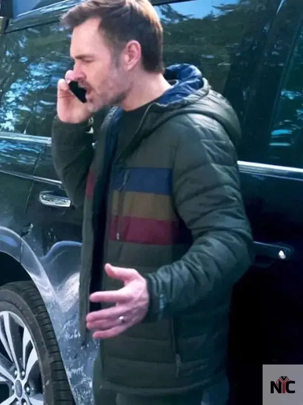 Will Forte The Four Seasons Green Puffer Jacket NYC Jackets