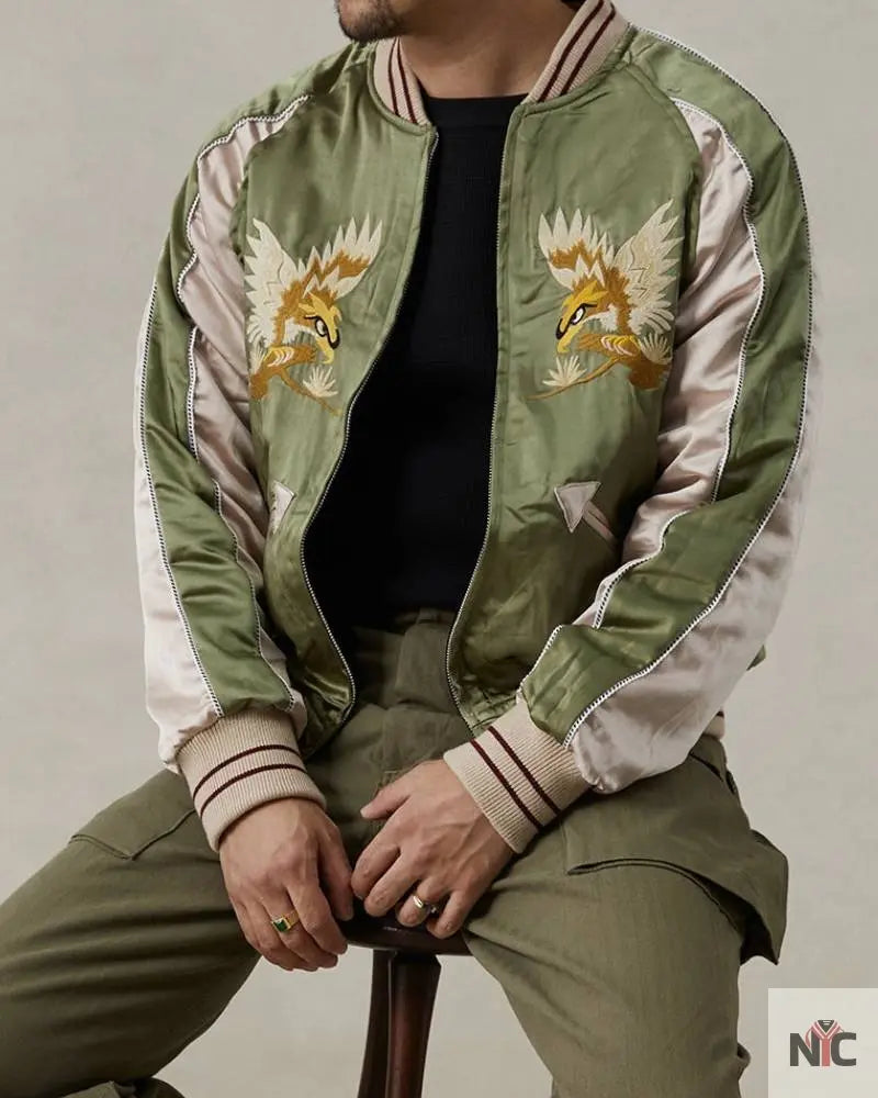 1950s Reversible Acetate Souvenir Jacket – Falcon × Tiger NYC Jackets