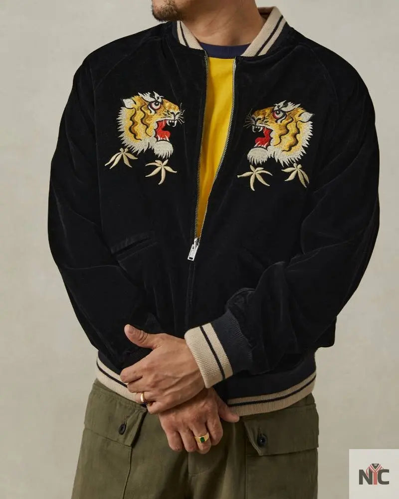 1950s Reversible Acetate Souvenir Jacket – Falcon × Tiger NYC Jackets