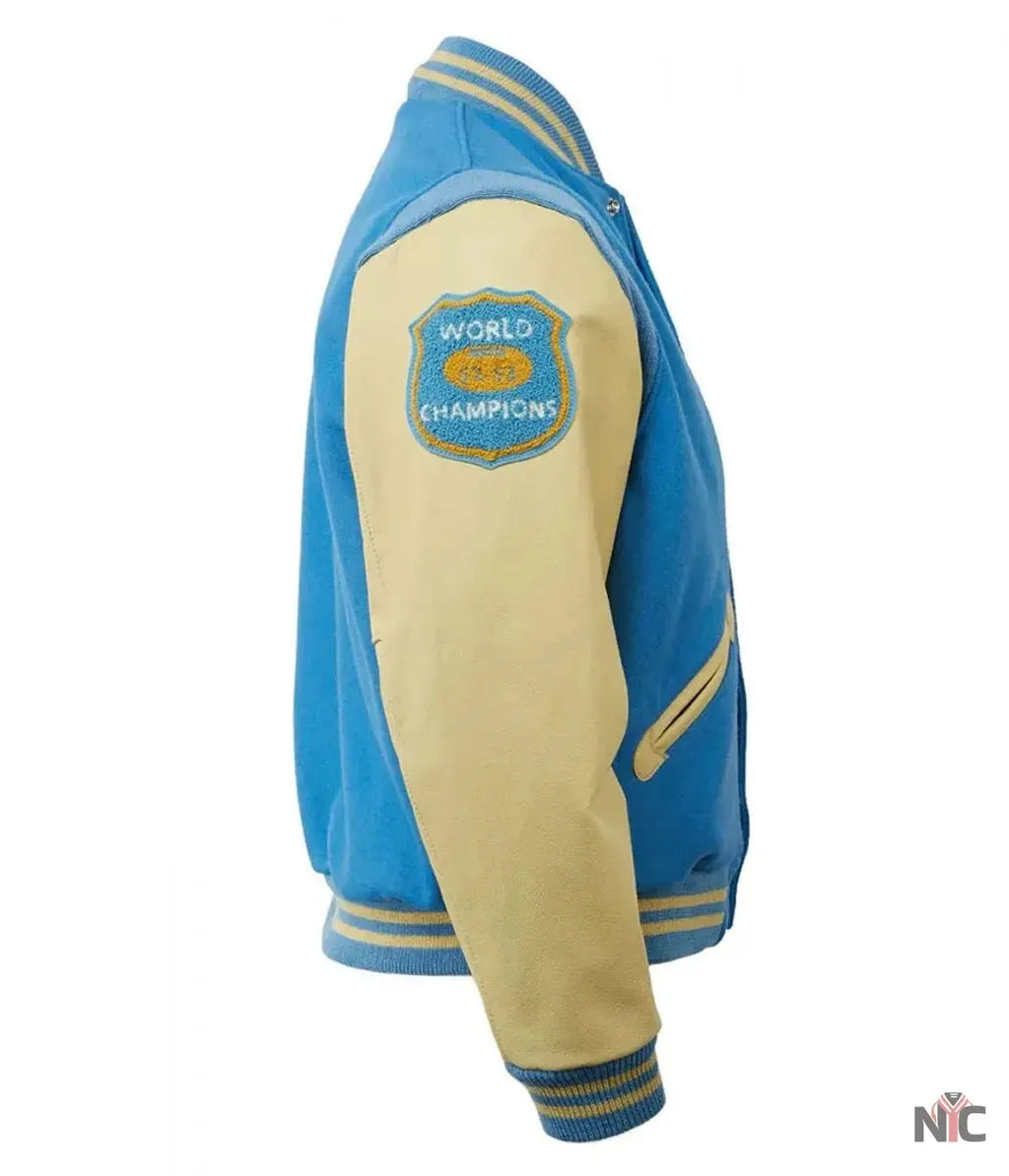1952 Detroit Lions Cream and Blue Jacket NYC Jackets