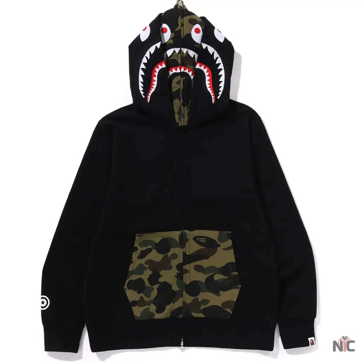 1st Camo Shark Full Zip Double Hoodie Mens NYC Jackets