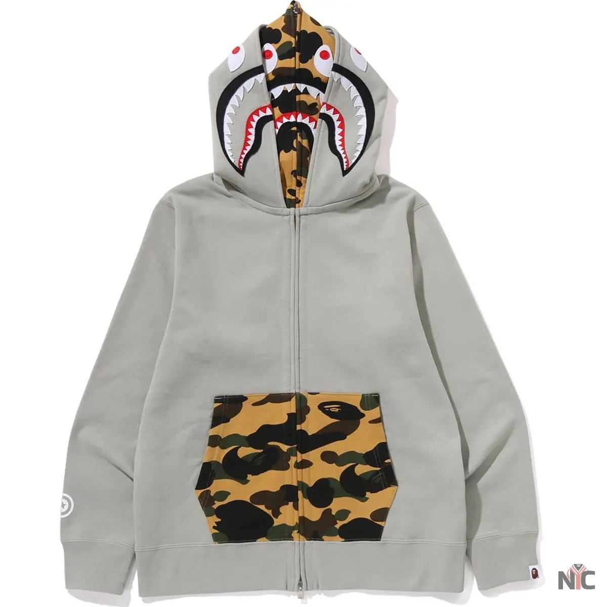 1st Camo Shark Full Zip Double Hoodie Mens NYC Jackets