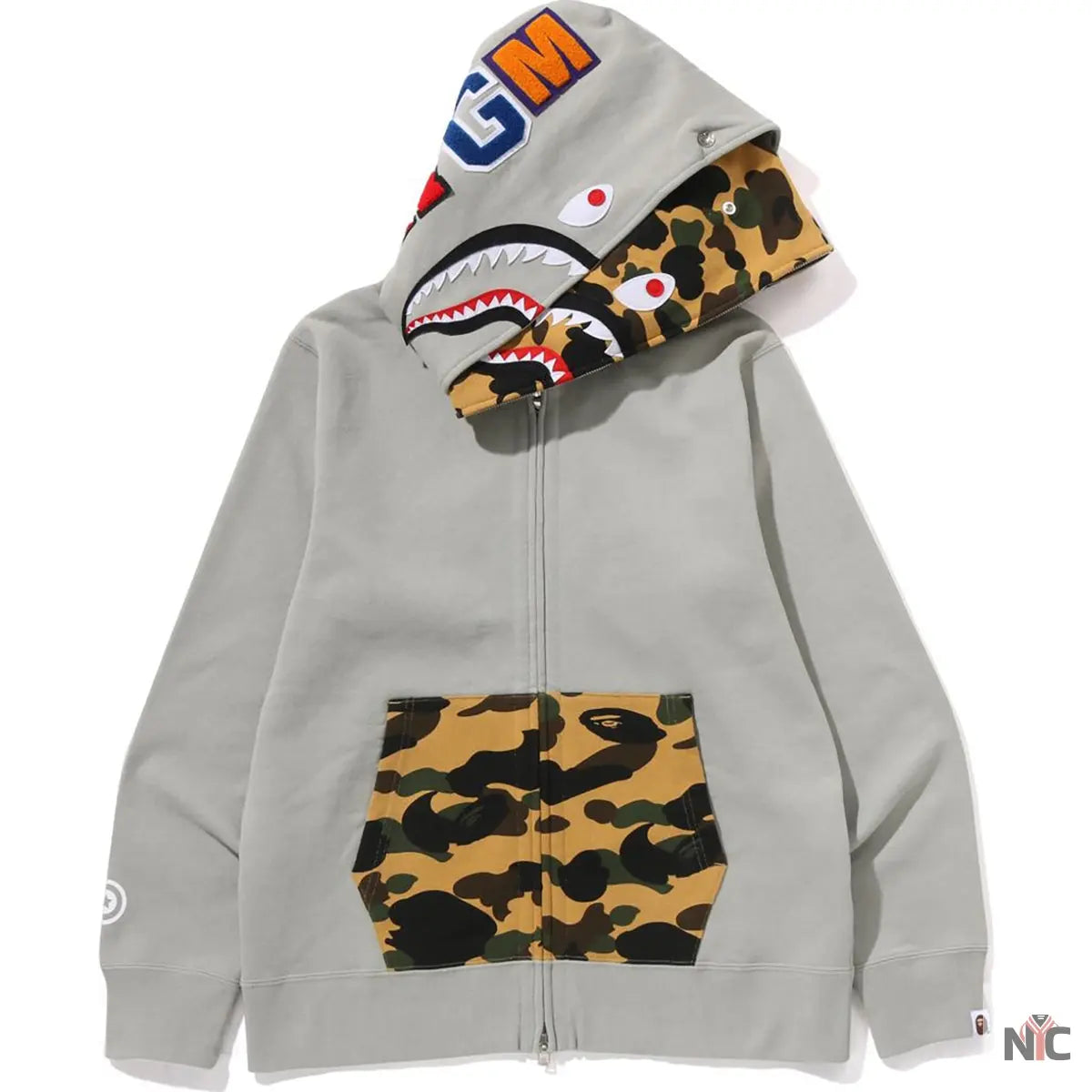 1st Camo Shark Full Zip Double Hoodie Mens NYC Jackets