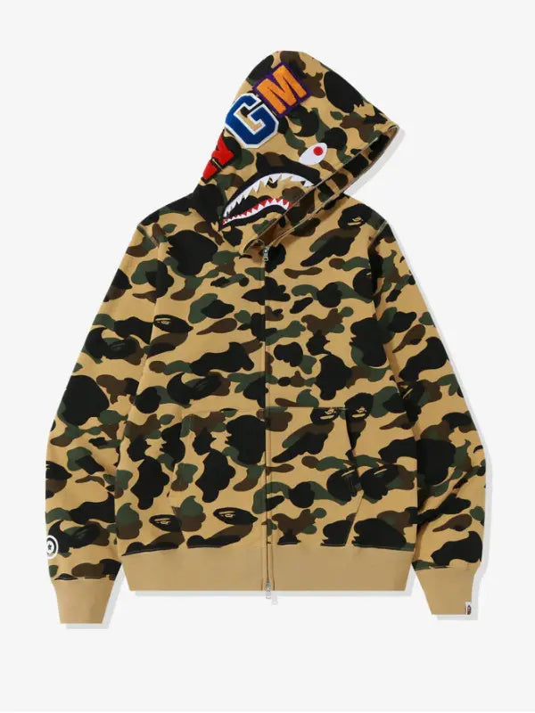 1st Camo Shark Full Zip Hoodie NYC Jackets