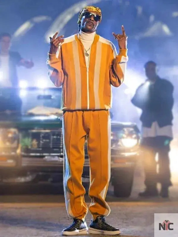 2023 MNF Snoop Dogg Yellow Tracksuit NYC Jackets