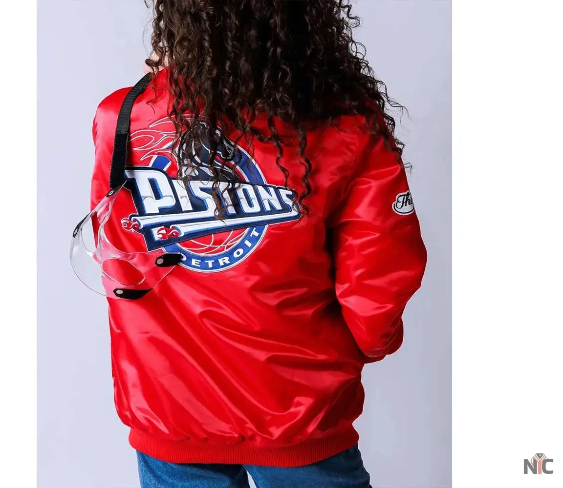 20th Anniversary Detroit Pistons Red Jacket NYC Jackets