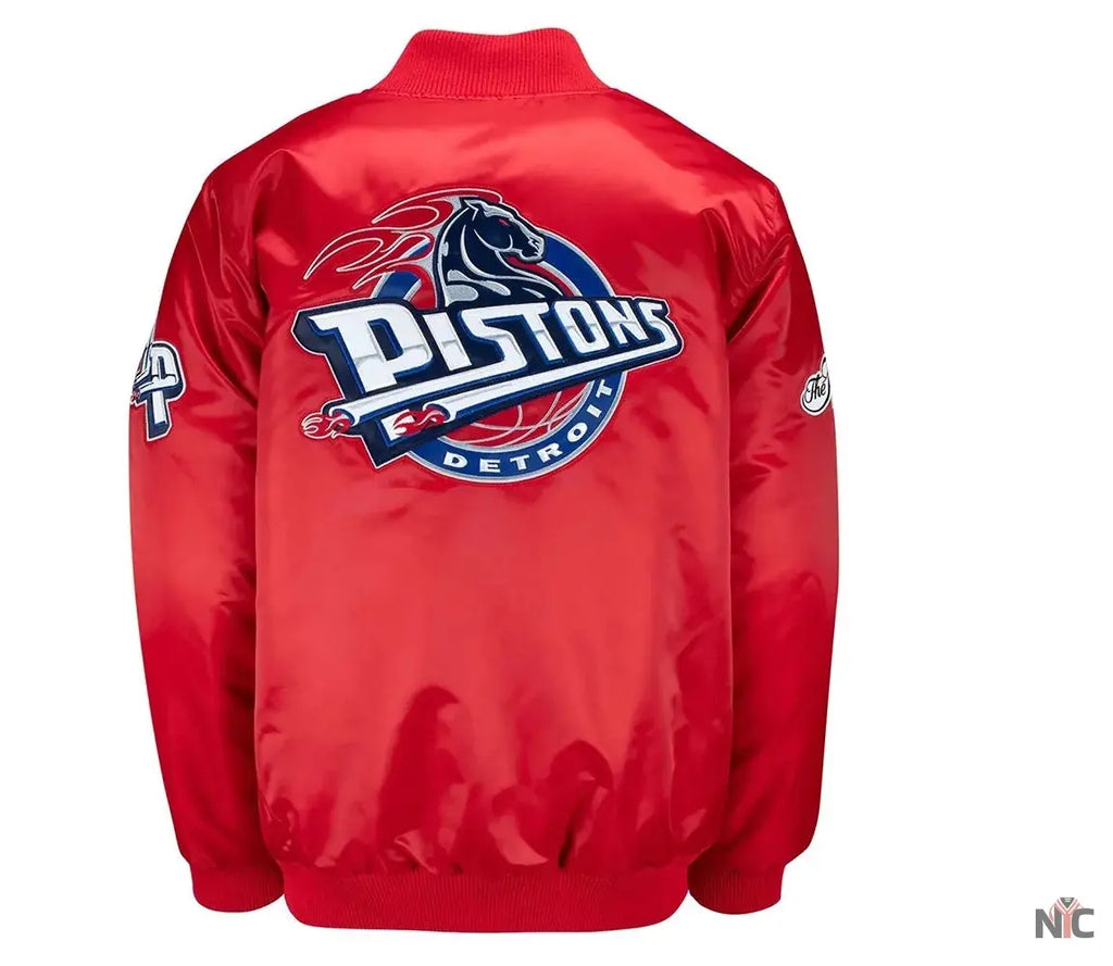 20th Anniversary Detroit Pistons Red Jacket NYC Jackets