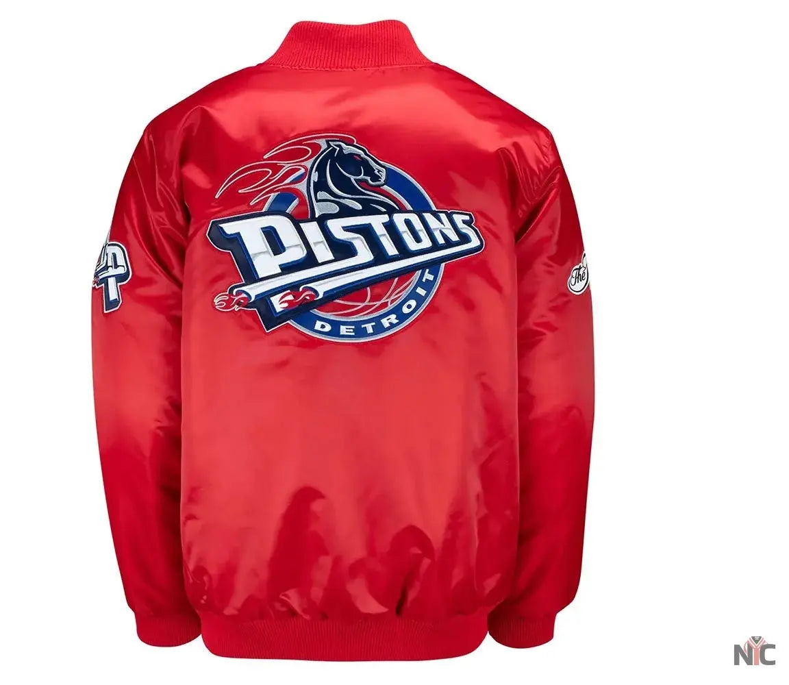 20th Anniversary Detroit Pistons Red Jacket NYC Jackets