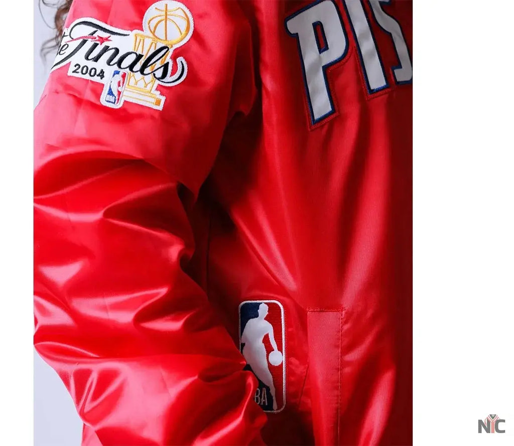 20th Anniversary Detroit Pistons Red Jacket NYC Jackets