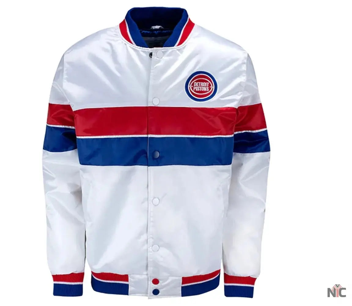 35th Anniversary Detroit Pistons White Jacket NYC Jackets