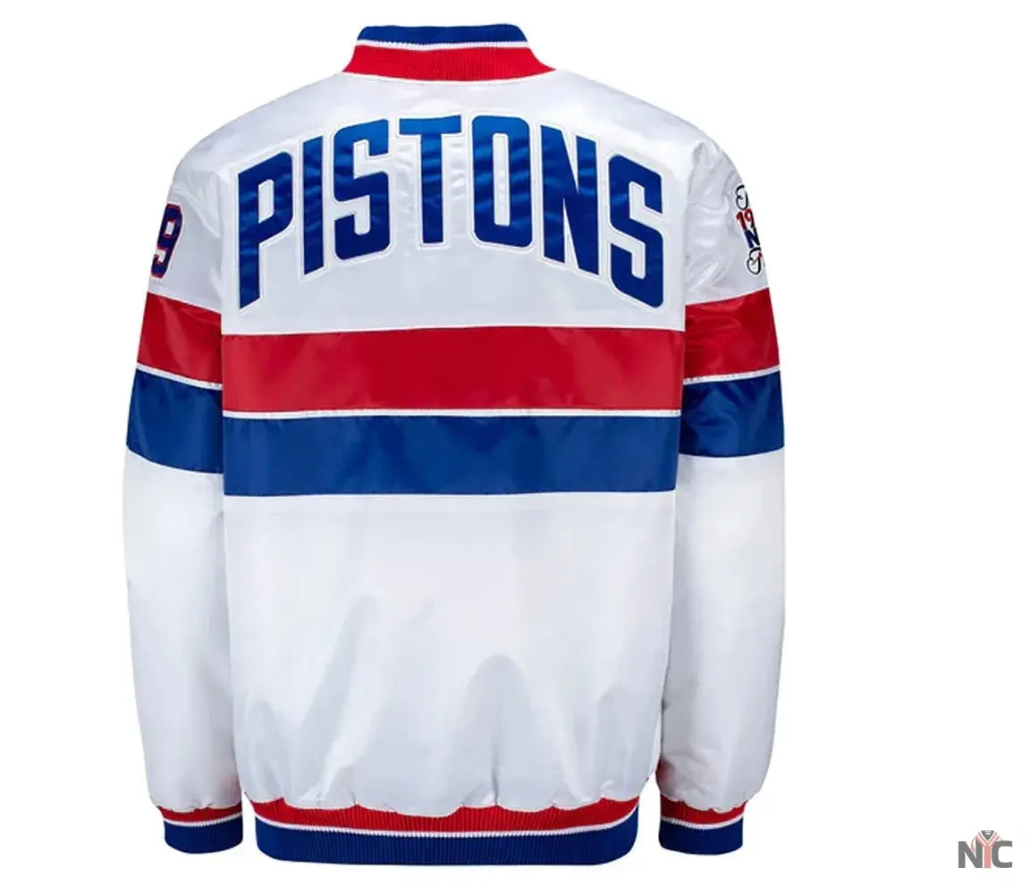 35th Anniversary Detroit Pistons White Jacket NYC Jackets