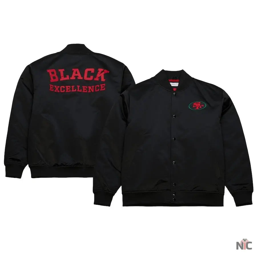 49ers Black Excellence Varsity Jacket NYC Jackets