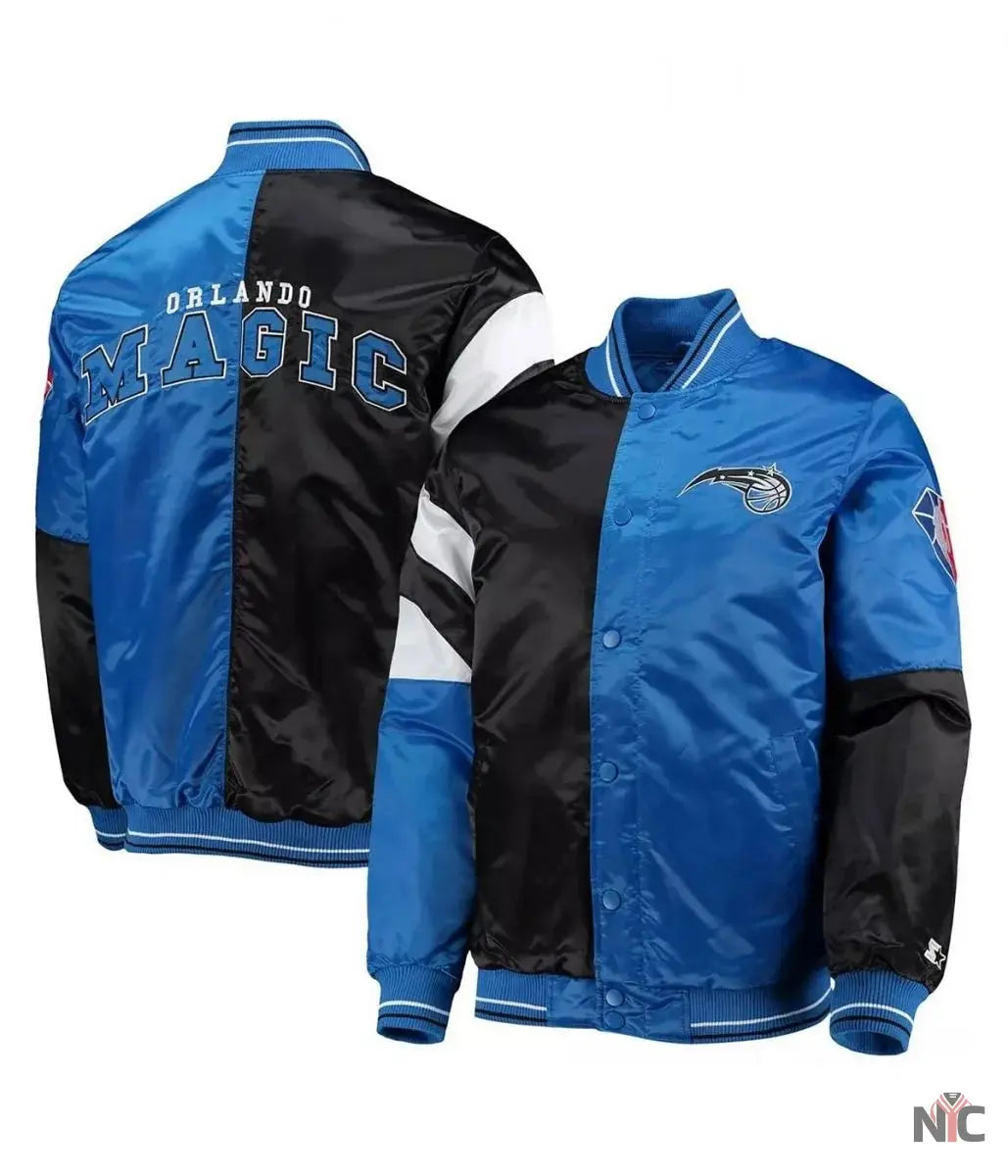 75th Anniversary Orlando Magic Leader Color Block Satin Jacket NYC Jackets