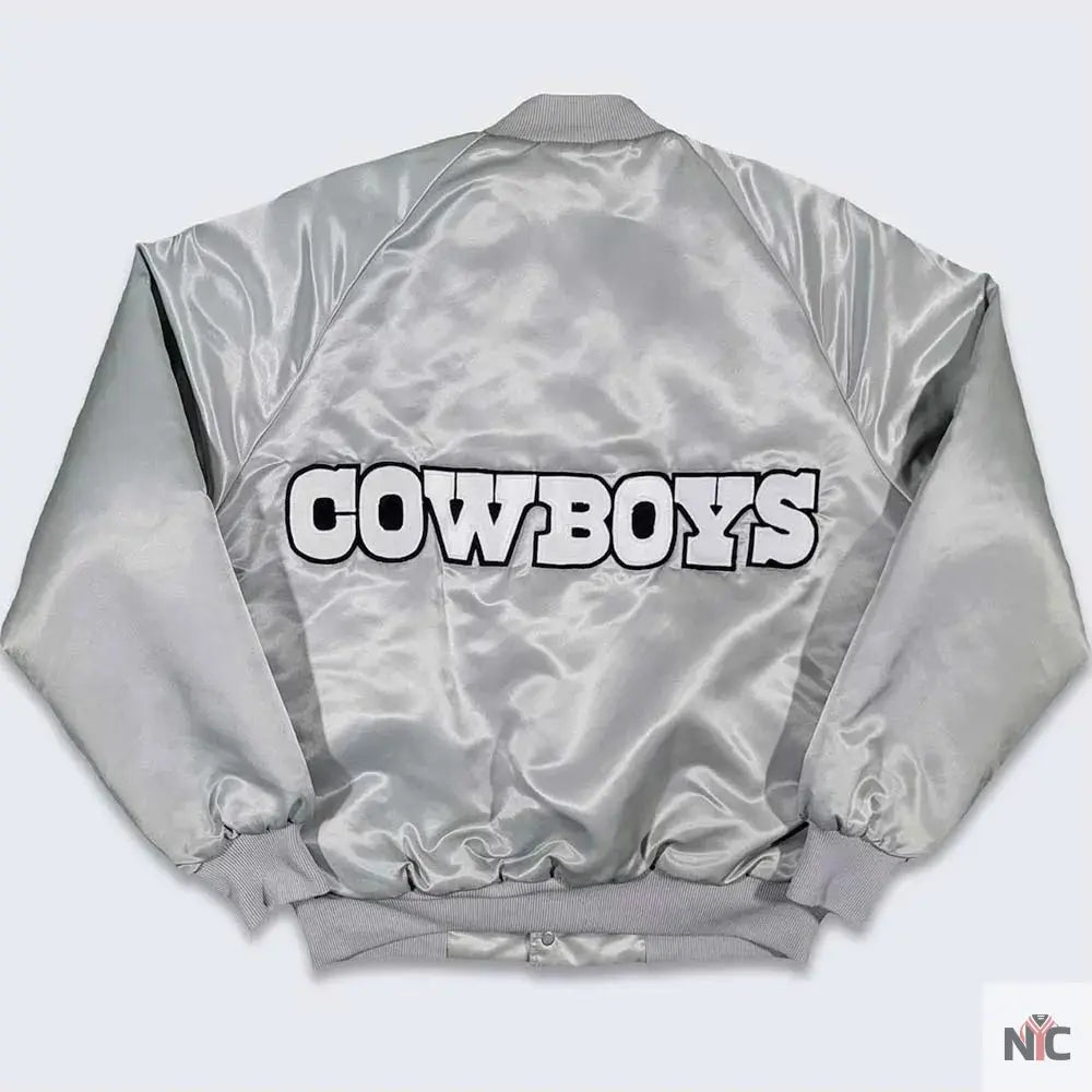 80’s Dallas Cowboys Silver Bomber Jacket NYC Jackets