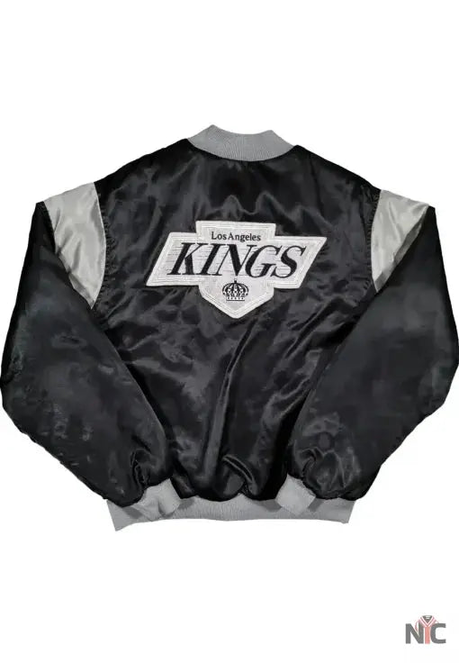 80’s Los Angles Kings Black Satin Jacket NYC Jackets