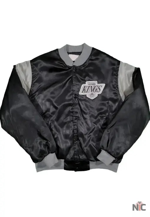 80’s Los Angles Kings Black Satin Jacket NYC Jackets