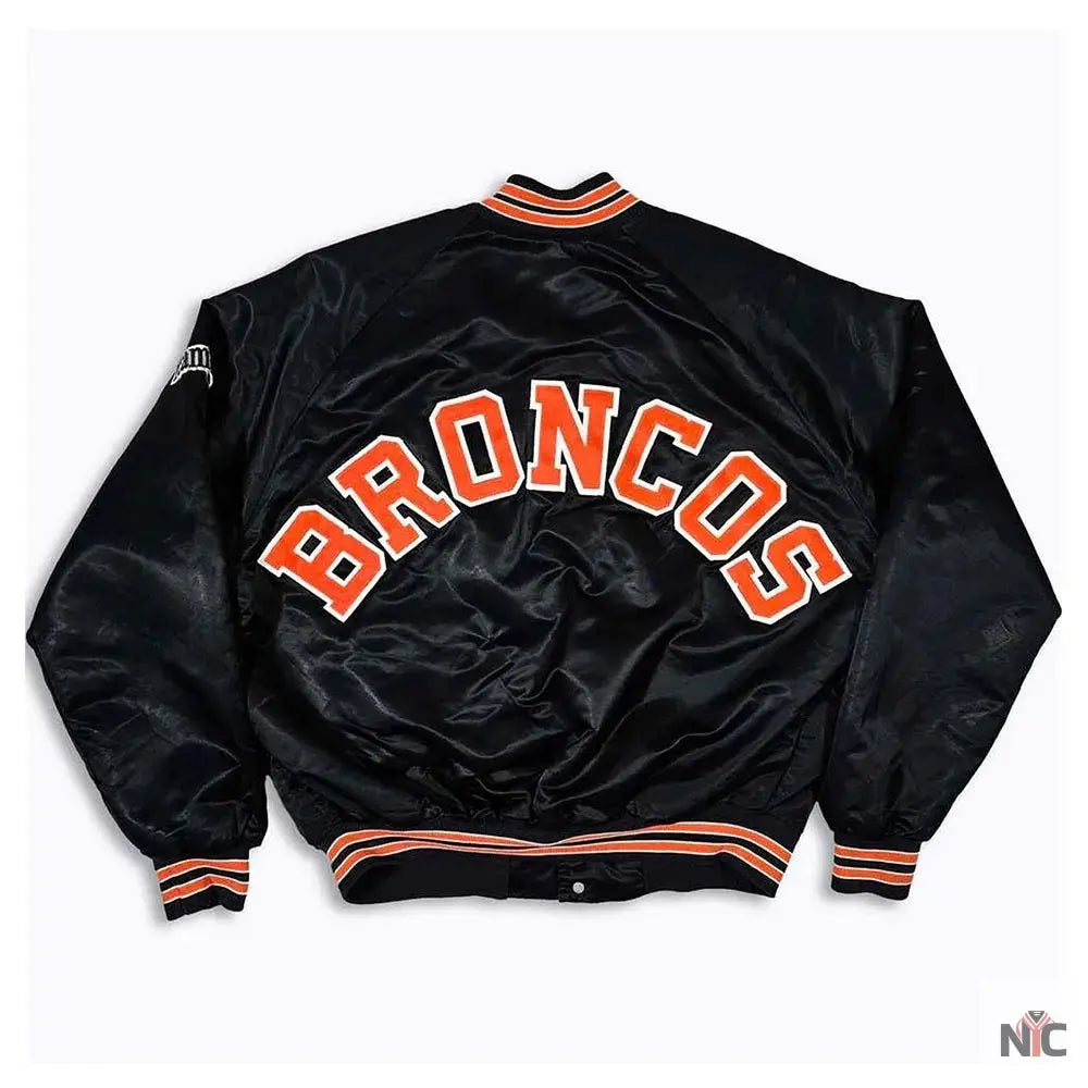 80s Denver Broncos Black Bomber Jacket NYC Jackets