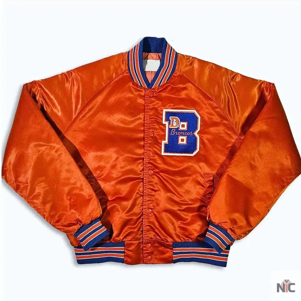 80s Denver Broncos Orange Bomber Jacket NYC Jackets