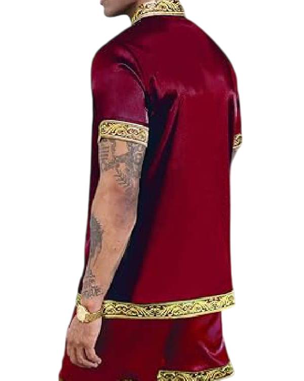 90 Day Fiance Pillow Talk Burgundy & Gold Trim Pajamas NYC Jackets
