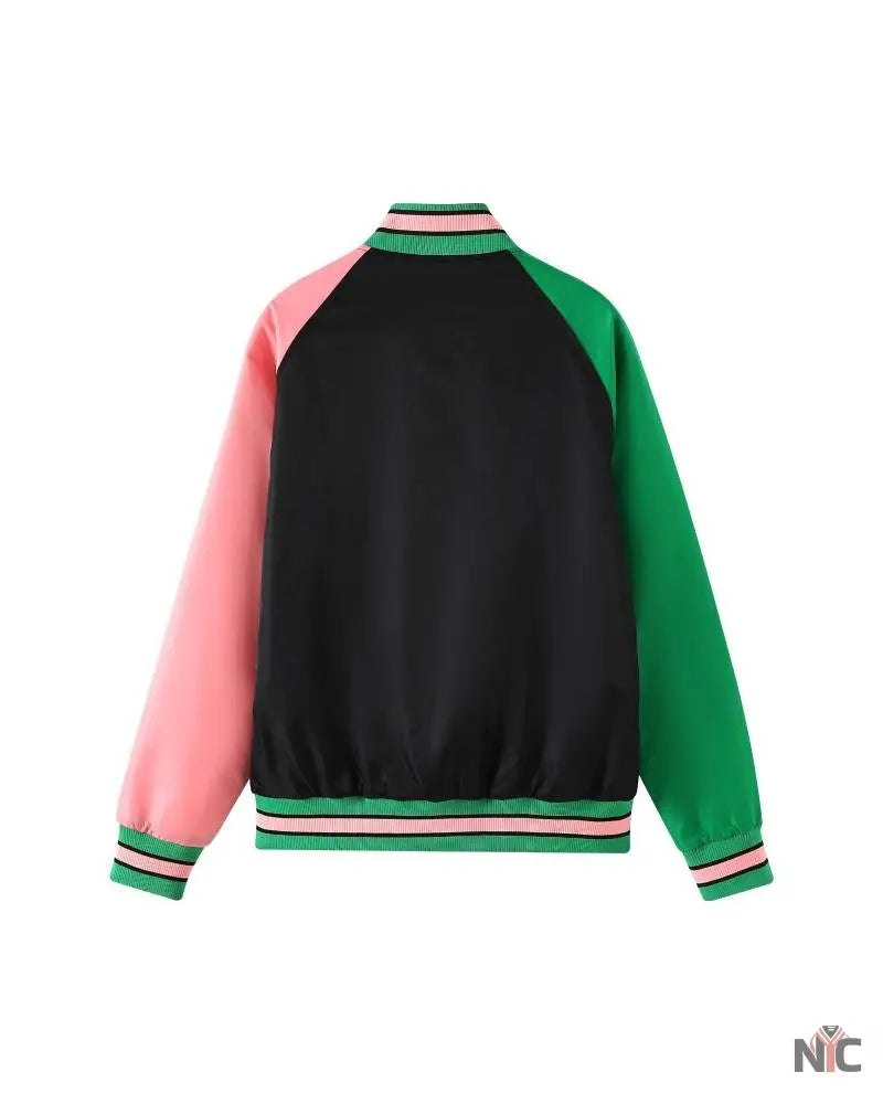 AKA Black Custom Lining Bomber Jacket NYC Jackets