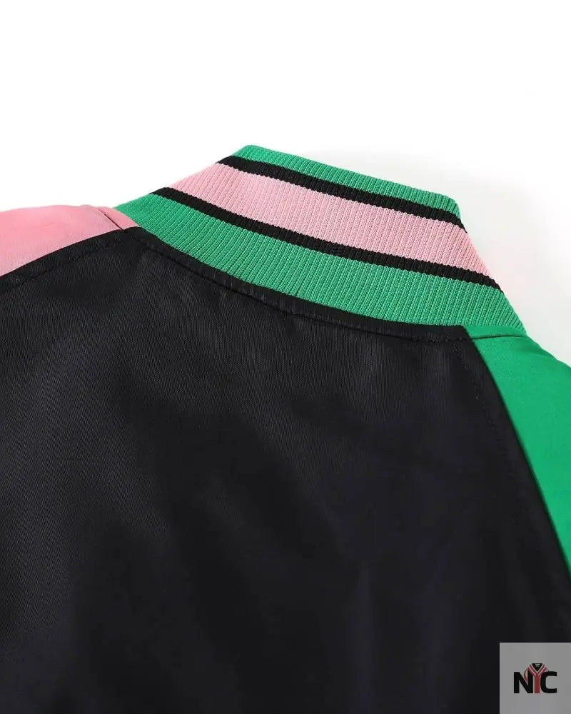 AKA Black Custom Lining Bomber Jacket NYC Jackets