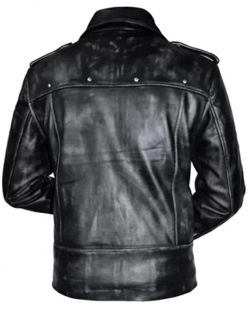 Aaron Paul A Long Way Down Leather Black Jacket NYC Jackets