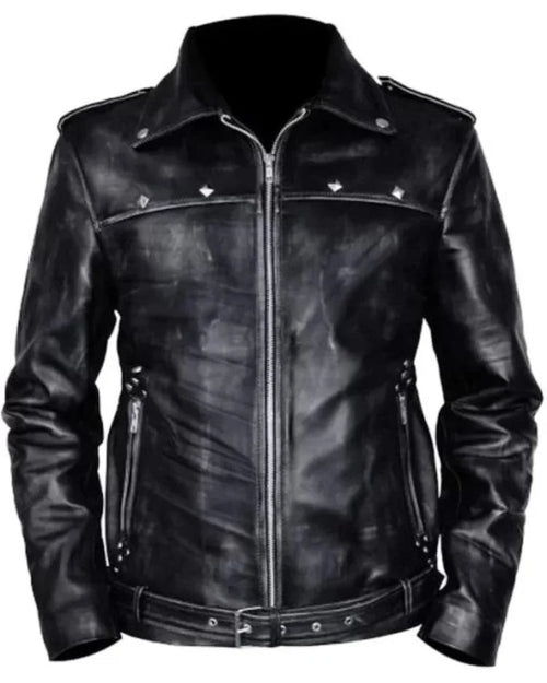 Aaron Paul A Long Way Down Leather Black Jacket NYC Jackets